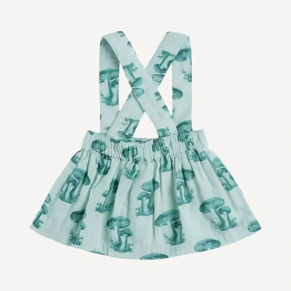 Kate Quinn Toddler Suspender Skirt, Blue Wild Mushroom, Size 18-24m, NWT - Picture 2 of 7